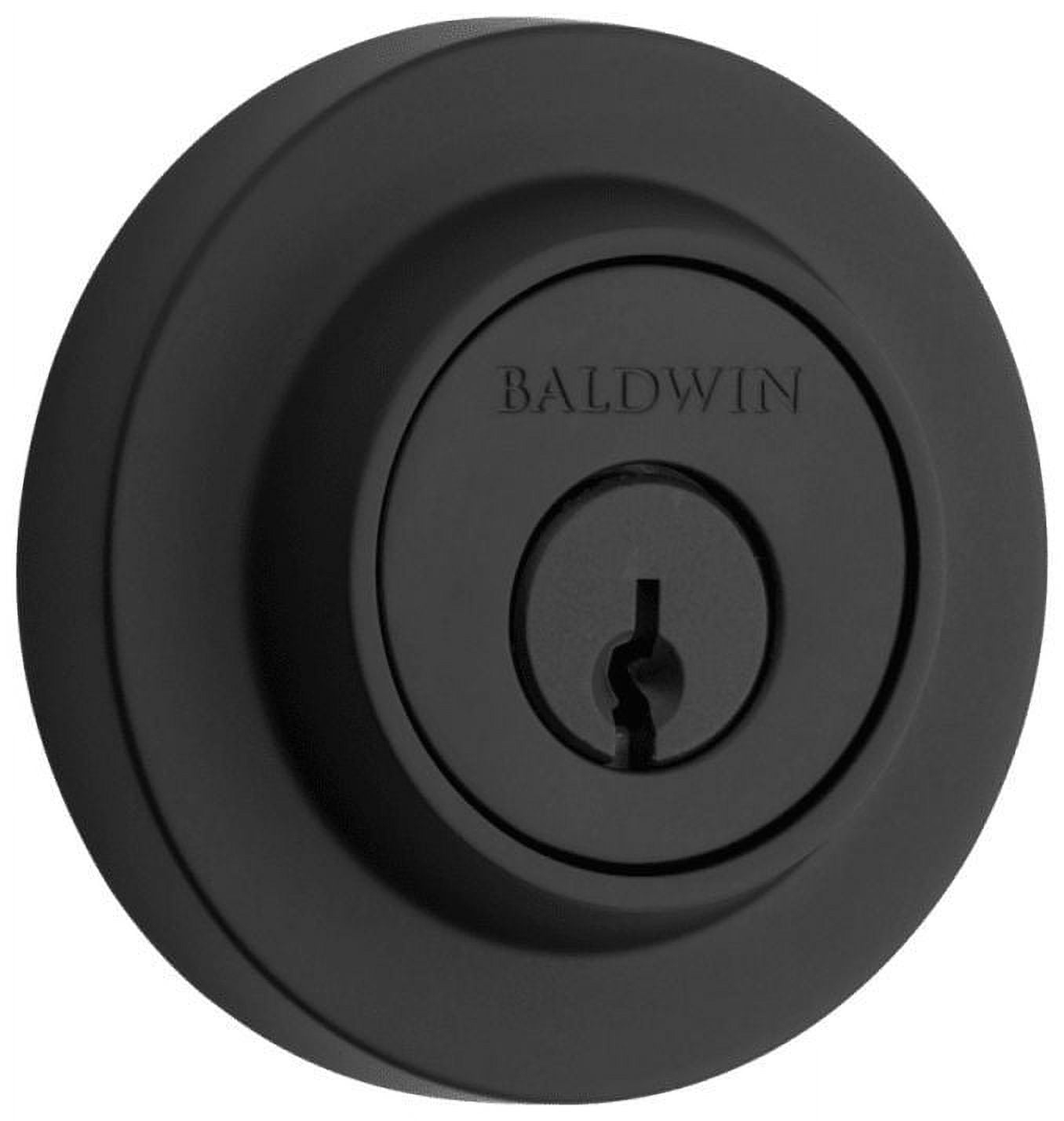 Satin Black Round Single Cylinder Deadbolt for Door or Gate