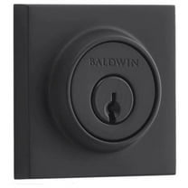 Baldwin Reserve Sccsd190 Single Cylinder Contemporary Square Deadbolt Satin Black Finish