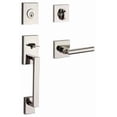 thumbnail image 1 of Baldwin Reserve Sclajxtubcsr141 Single Cylinder La Jolla Handleset Tube Lever Contemporary Square Rose With 6Al Latch And Dual Strike Bright Nickel Finish, 1 of 6