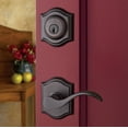 thumbnail image 1 of Baldwin Reserve Scwesxcurltar003 Single Cylinder Westcliff Handleset Left Hand Curve Lever and Traditional Arch Rose Lifetime Brass Finish, 1 of 3