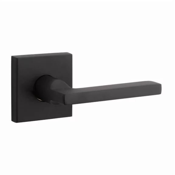 Baldwin Reserve Square Lever - Square Rose, Full Dummy, Satin Black