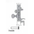 thumbnail image 1 of Baldwin Right Hand Emergency Egress Entry Handleset By Knob 2-1/2" Backset Mortise Lock Body 6321152R, 1 of 1