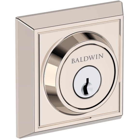 Baldwin SCCHD055 Chamfered Square Solid Brass Single Cylinder Keyed Entry Deadbolt From