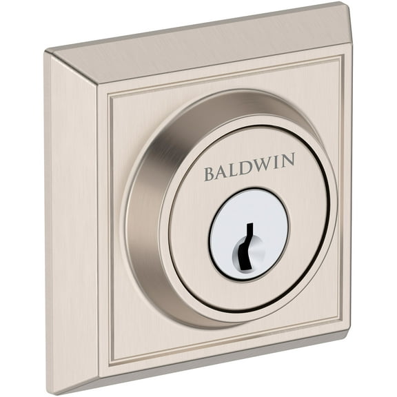 Baldwin Sc.Chd Chamfered Square Solid Brass Single Cylinder Keyed Entry Deadbolt From The