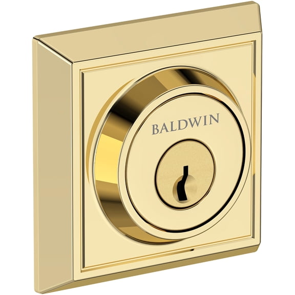 Baldwin Sc.Chd Chamfered Square Solid Brass Single Cylinder Keyed Entry Deadbolt From The