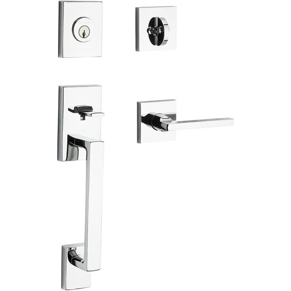Baldwin Sc.Lajxsqu.R.Csr.Smt La Jolla Smartkey Single Cylinder Keyed Entry Handleset -