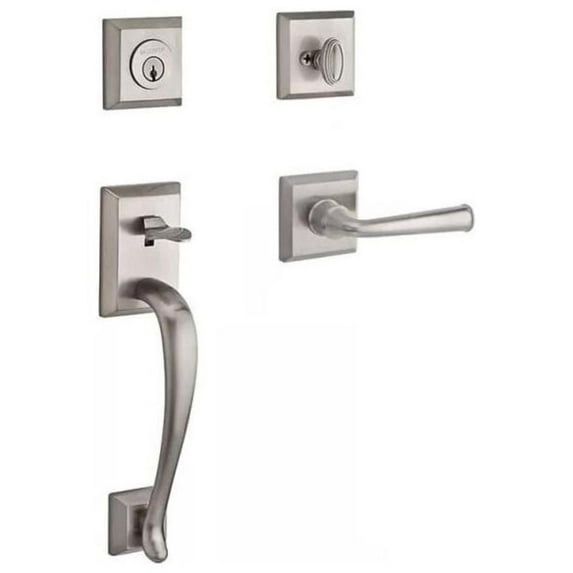 Baldwin SCNAPXFEDTSR150 Napa Sectional Single Cylinder Keyed Entry Handleset - Nickel
