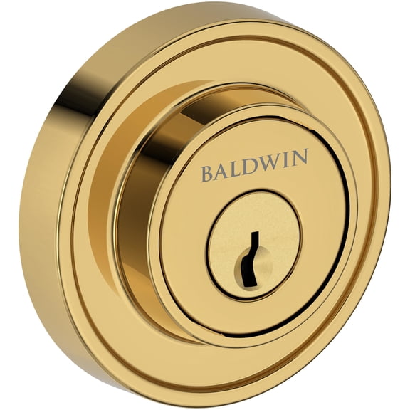 Baldwin SCRRD003 Recessed Round Solid Brass Single Cylinder Keyed Entry Deadbolt From The
