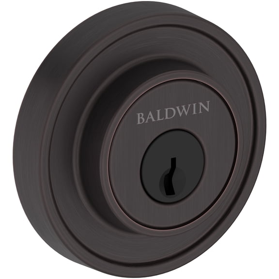 Baldwin Sc.Rrd Recessed Round Solid Brass Single Cylinder Keyed Entry Deadbolt From The