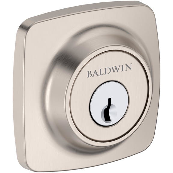 Baldwin Sc.Ssd Soft Square Solid Brass Single Cylinder Keyed Entry Deadbolt From The