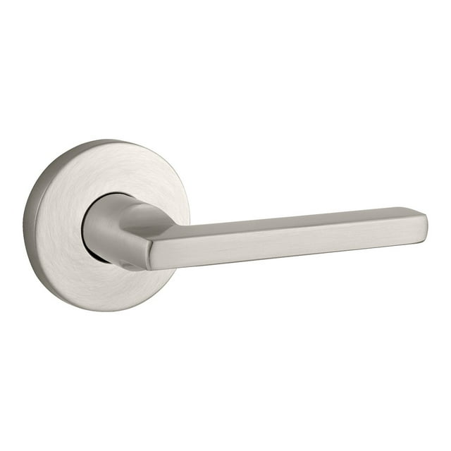 Baldwin Square Privacy Door Lever with Contemporary Round Rose
