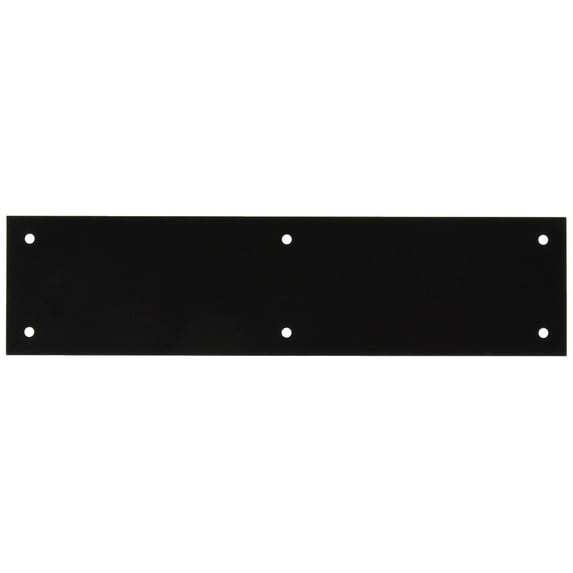 Baldwin 2121 3 Inch x 12 Inch Solid Brass Square Edge Push Plate, Satin Black