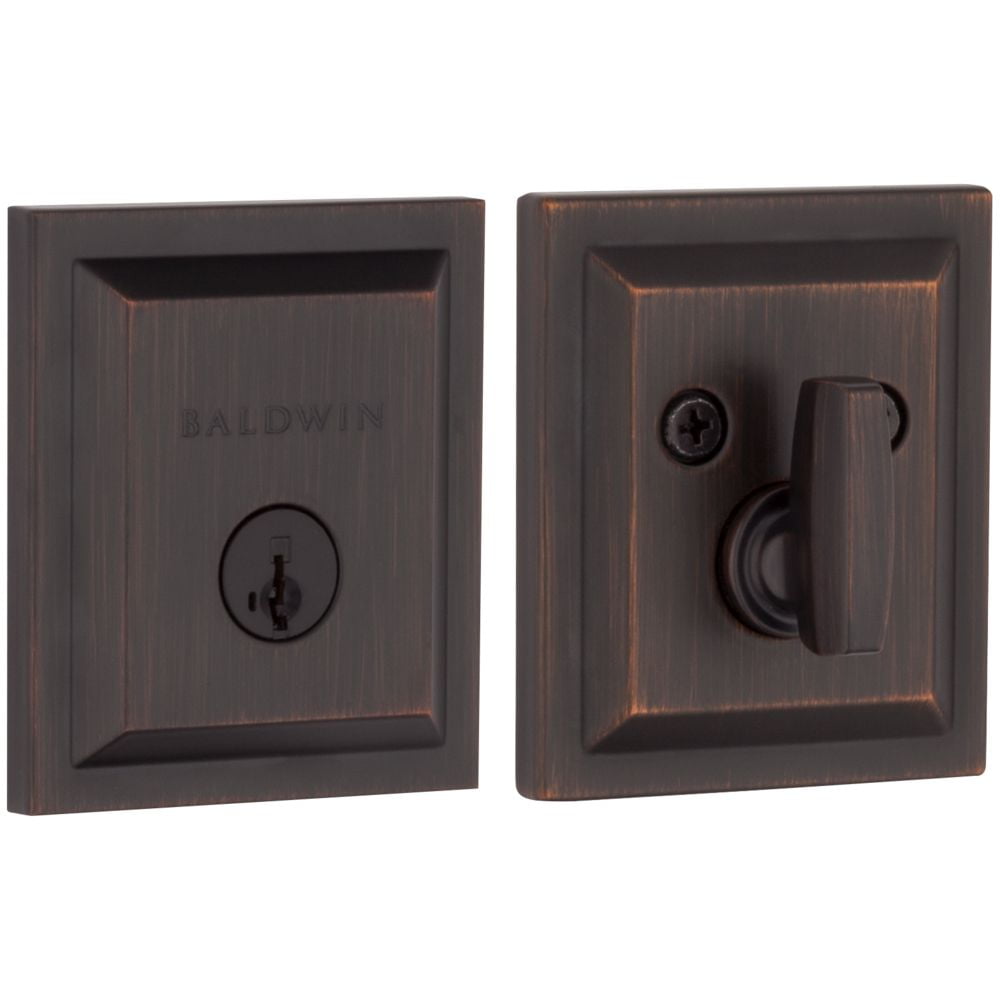 Venetian Bronze Single Cylinder Deadbolt with SmartKey Technology