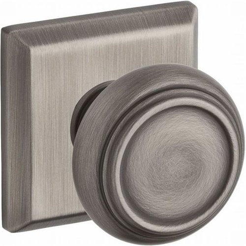 Baldwin Traditional Double Dummy Door Knob with Traditional Square Rose