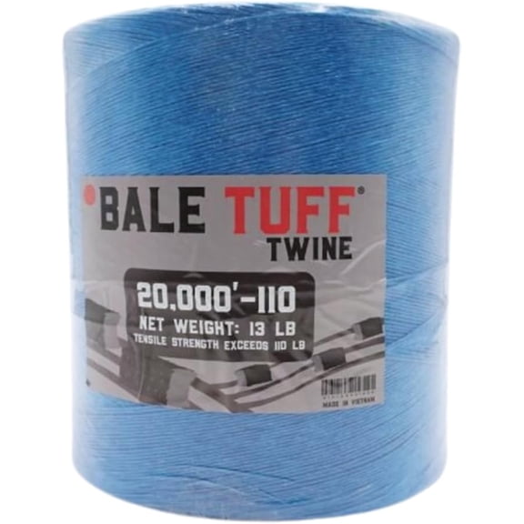 Bale Tuff, Blue Baling Twine 110x20,000 ft, Farm-Grade Quality, 1 Roll