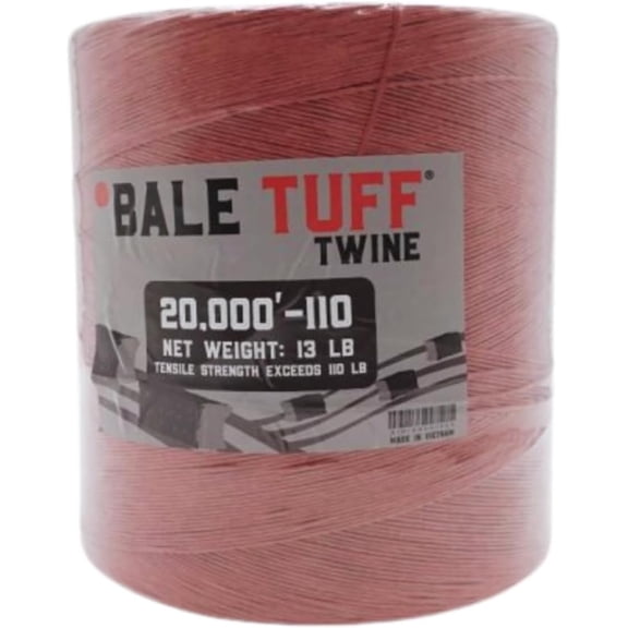 Bale Tuff, Orange Baling Twine 110x20,000 ft, Farm-Grade Quality Twine, 1 Roll