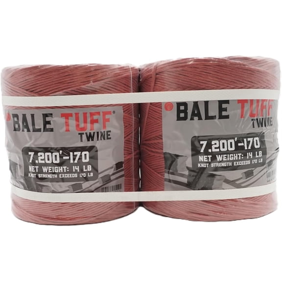 Bale Tuff, Orange Baling Twine 170x7,200 ft Reliable Farm-Grade Twine, 1 Roll