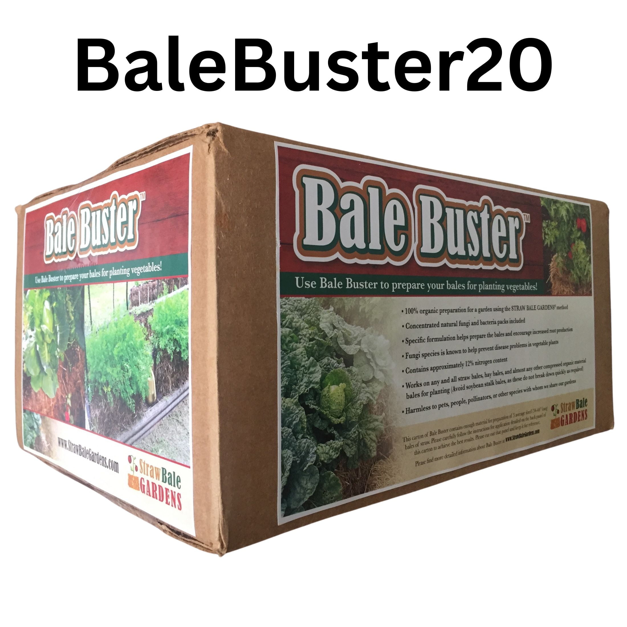 BaleBuster20 Traditional Formula for Preparation of Twenty Bales of Straw or Hay for Growing