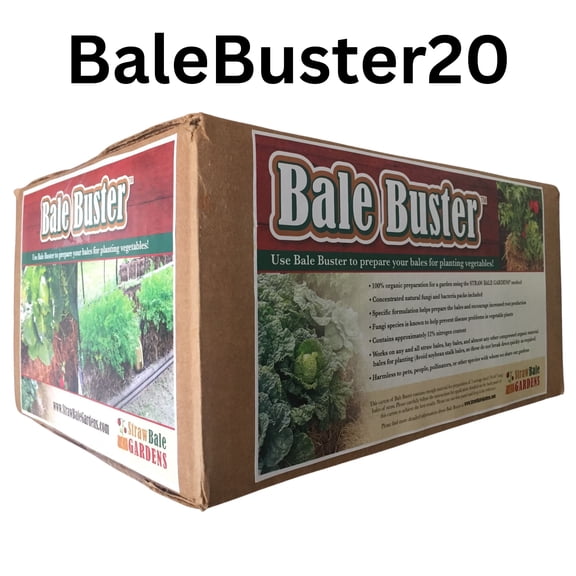 BaleBuster20 Traditional Formula for Preparation of Twenty Bales of Straw or Hay for Growing Vegetables, Herbs or Flowers Easily by adding Water, No weeds, Less disease and Fewer Insects