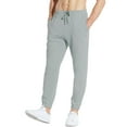 thumbnail image 1 of Baleaf Men's 27" Cotton Lounge Casual Pants Lightweight Joggers Sweatpants Workout Pocketed Pajamas 7/8 Length Grey Size XL, 1 of 7