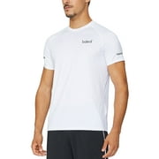 Baleaf Men's Tops Dry Fit Shirts Short Sleeve T-Shirt Running Workout Shirts White Size XL