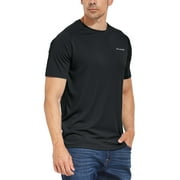 Baleaf Mens UPF 50+ Outdoor Running Workout Short-sleeve T-shirt Black Size S