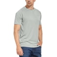 thumbnail image 1 of Baleaf Men's UPF 50+ Outdoor Running Workout Short-sleeve T-shirt Gray Size L, 1 of 5