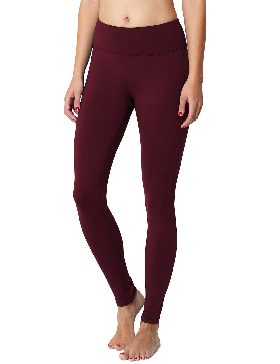 Baleaf Women's Fleece Lined Winter Leggings Thermal Yoga Pants Inner Pocket  Ruby Wine Size S 