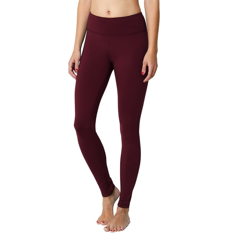 Baleaf Women's Fleece Lined Winter Leggings Thermal Yoga Pants Inner Pocket  Ruby Wine Size S
