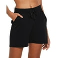 thumbnail image 1 of Baleaf Women's Lightweight Pocketed Walking Shorts Pajama Activewear Black Size XXL, 1 of 5