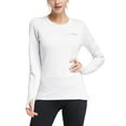 thumbnail image 1 of Baleaf Women's Thermal Fleece Tops Long Sleeve Running t-Shirt with Thumbholes Zipper Pocket White Size S, 1 of 7