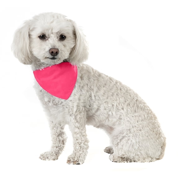 Balec 10 Pack Solid Cotton Dog Bandana Triangle Bibs - Small & Medium Pets (Hot