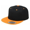 thumbnail image 1 of Balec 2-Pack Snapback Cap Hat Flatbrim Adjustable (Black & Orange), 1 of 2