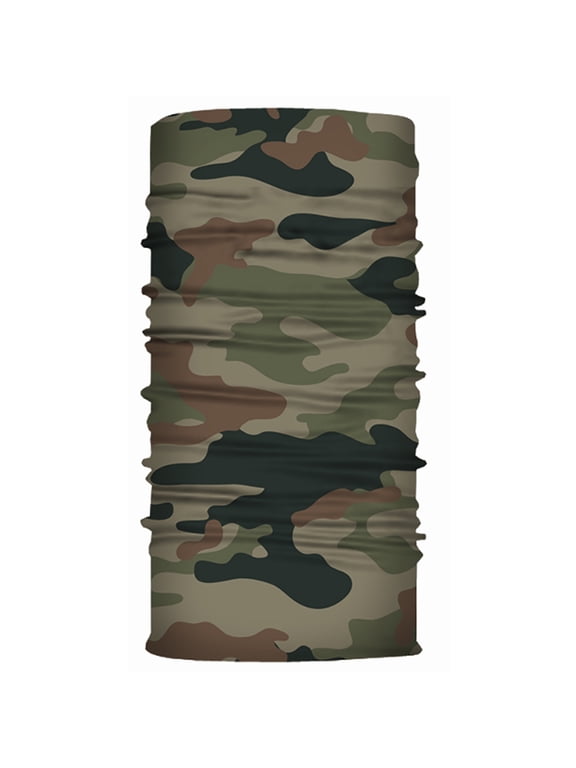 Camouflage Bandanas by Dozen 12 Pack for Women and Men (Poly Neck Gaiter)