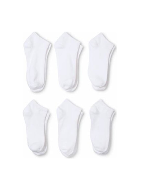 Cotton Ankle Socks Low Cut, Men and Women Socks - 15 Pack (10-13, White)