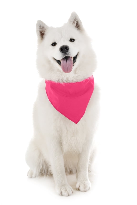 Dog Solid Cotton Bandanas - 5 Pieces - Scarf Triangle Bibs for Any Small,