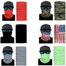 Balec Face Cover Neck Gaiter Dust Protection Tubular Breathable Scarf - 6 Pcs (Mix)