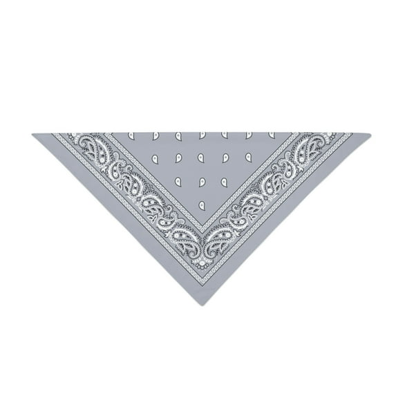 Balec Grey Bandanas by Dozen 12 Pack for Women and Men (Paisley Cotton Triangle)
