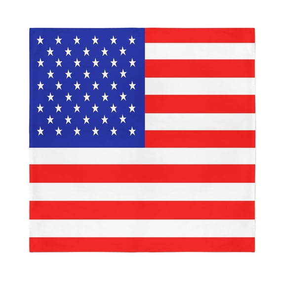 Balec Multipurpose Set of 3 Plain Cotton Bandannas for Men and Women (US Flag)
