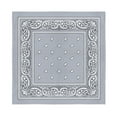 thumbnail image 1 of Balec Novelty Pack of 3 Cotton Paisley Fine Bandannas Set (Grey), 1 of 2