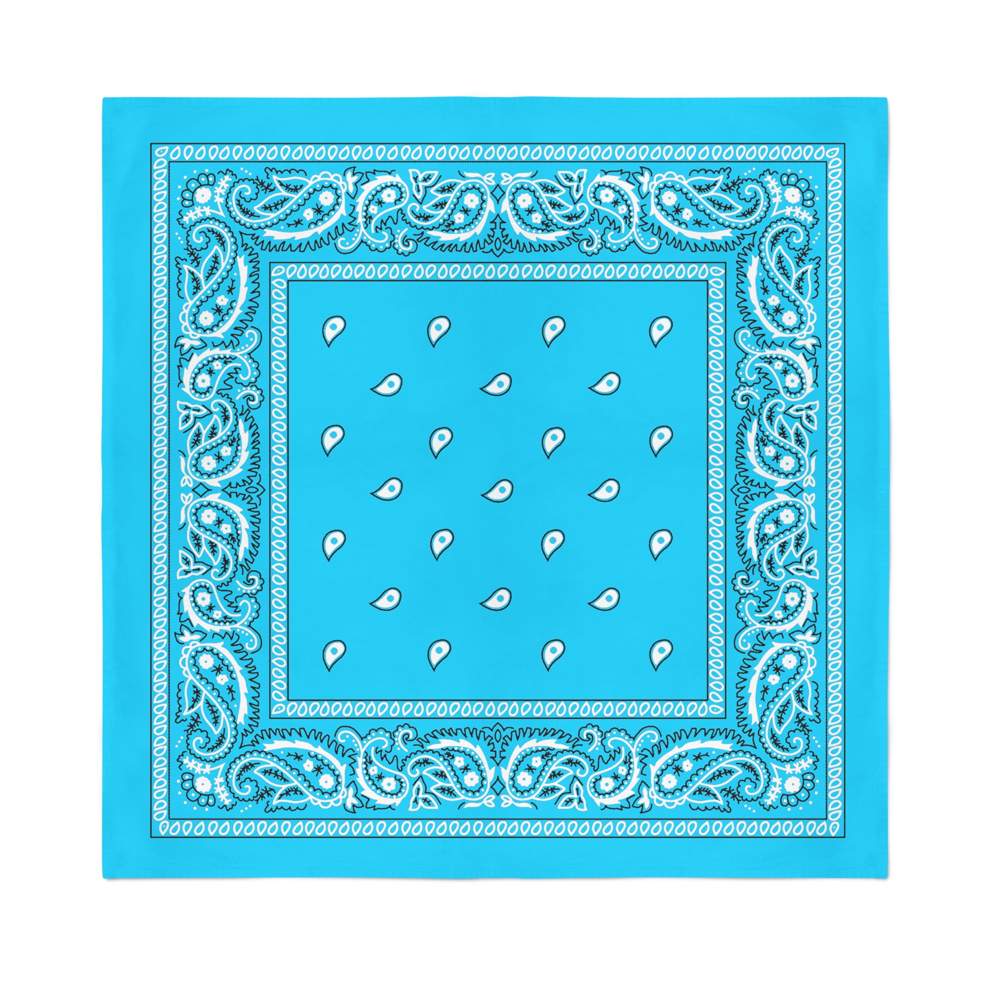 Lot De 4 Bandanas XL Paisley Légers Pickled Moon - 21x21 Cm Sans étiquette, Motif Biker