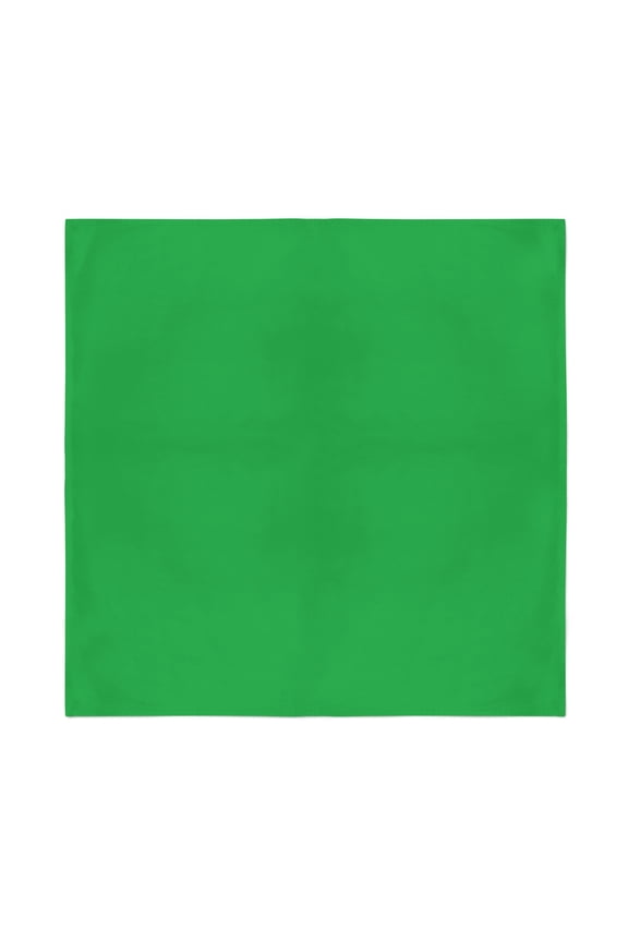 One Dozen Cotton Plain Bandanas 12 Pack Head Wraps (Green)
