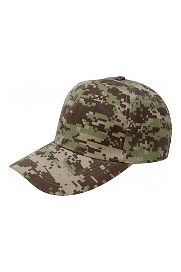 Plain Baseball Cap Hat Adjustable Back (Camo Khaki)