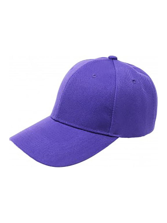 Plain Baseball Cap Hat Adjustable Back (Purple)