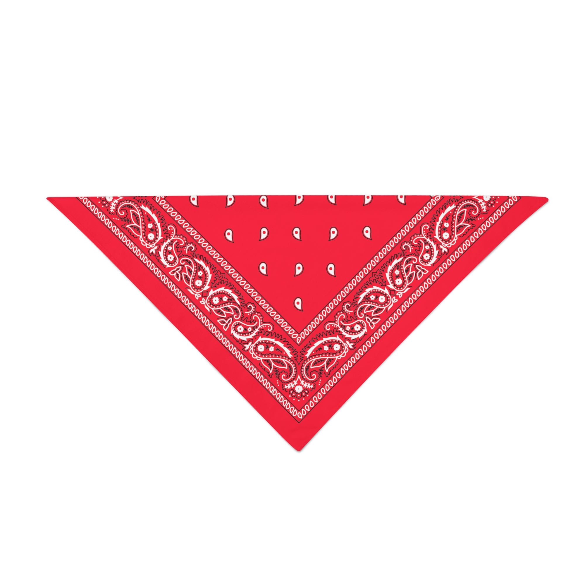 Balec Red Bandanas by Dozen 12 Pack for Women and Men (Paisley Poly  Triangle)