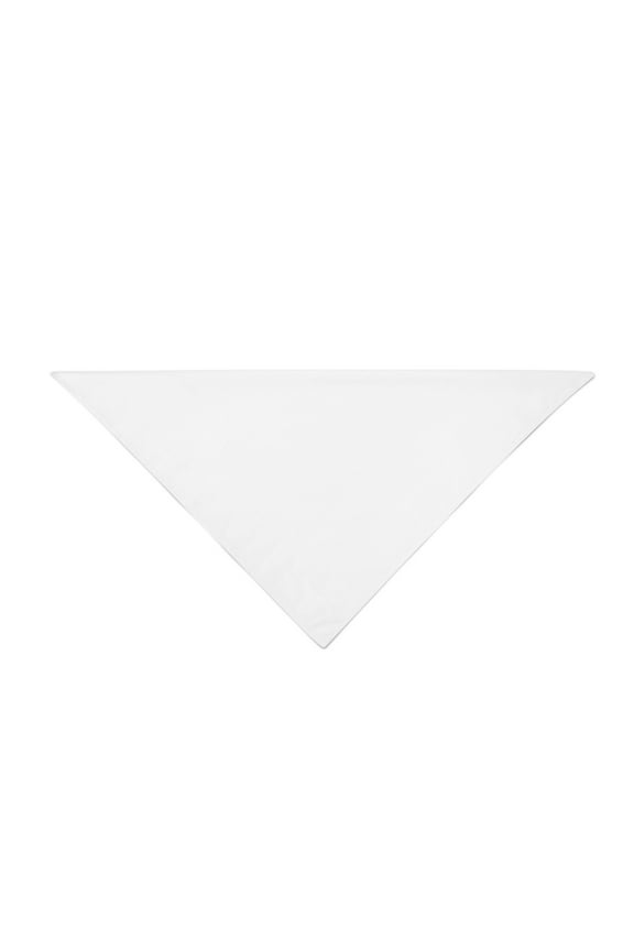 White Bandanas by Dozen 12 Pack for Women and Men (Solid Cotton Triangle)