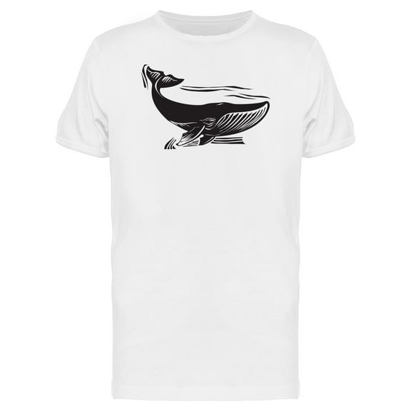Baleen Whale B&W Sketch Tee Men's -Image by Shutterstock