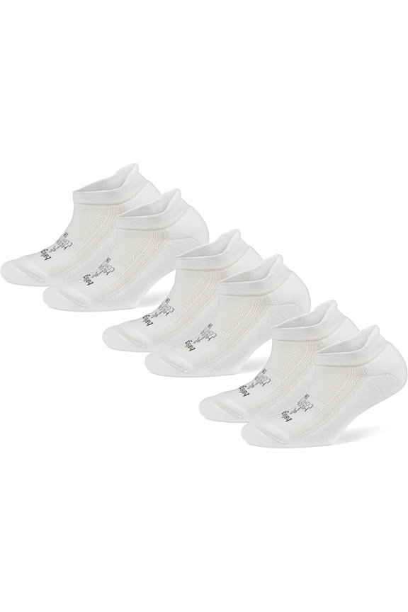 hidden Comfort Performance No Show Athletic Running socks for men and woman 3 pack white large