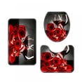 thumbnail image 1 of Balems 1/3/4 Pieces Set Shower Curtain Carpet Floor Mat 3D Printed Bathroom Base Toilet Mat Home Decor, 1 of 2