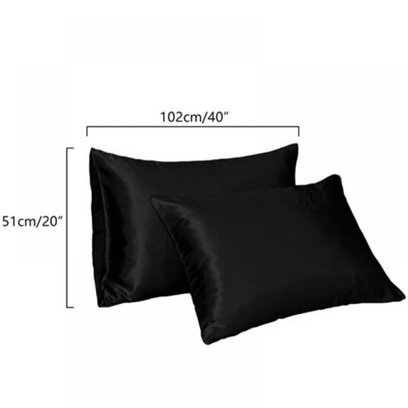 Balems 2 Packs Of Soft And Smooth Satin Silk Pillowcase Luxury Pillows For Bed Pillowcase Cushion Cover
